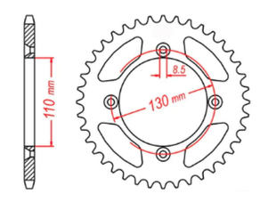 Приводная звезда HONDA CR 80/85 '85-'07 MTX 11-4GC-49 (JTR215.49)