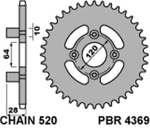 Приводная звезда HONDA AX1 250 (00-05) PBR 436941C45