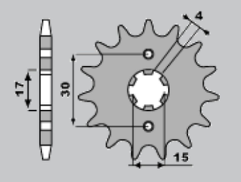 Приводная звезда HONDA MTX 80 R2 JR 27415JR (JTF274.15)