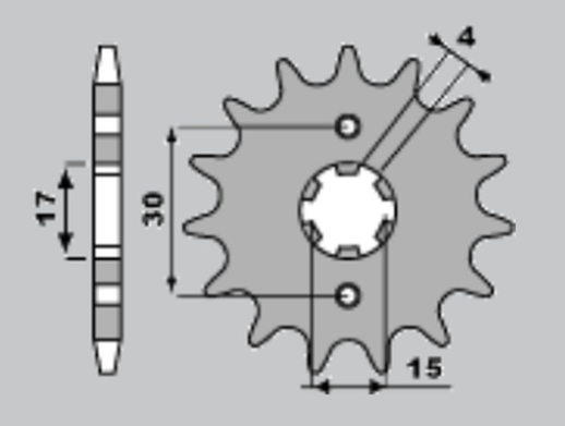 Приводная звезда HONDA MTX 80 R2 JR 27415JR (JTF274.15)