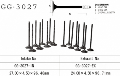 Клапан впускной SUZUKI GSX-R750W P,R,S 93-96 VESRAH GG-3027-IN
