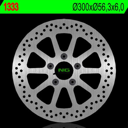 Тормозной диск NG задний HARLEY DAVIDSON 1450/1584/1690/1800 (300X56,3X6) (5X10,5MM) NG1333