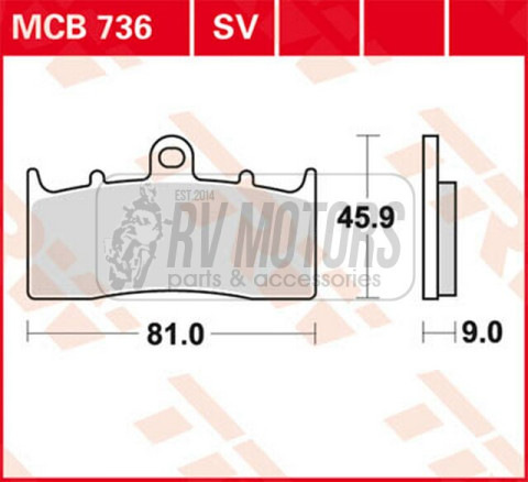 Тормозные колодки TRW LUCAS MCB736SV