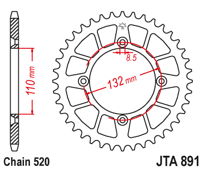 Привідна зірка JT JTA891.46 (PBR 4549)
