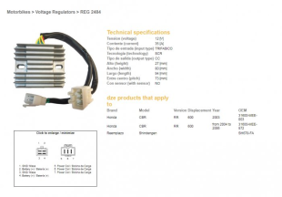 Регулятор напряжения HONDA CBR600RR '03-'06 DZE ELEKTRYKA 2484-01
