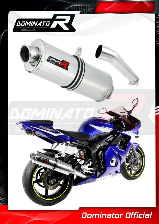 Прямоток DOMINATOR YAMAHA YZF R6 2003 - 2005 овальний