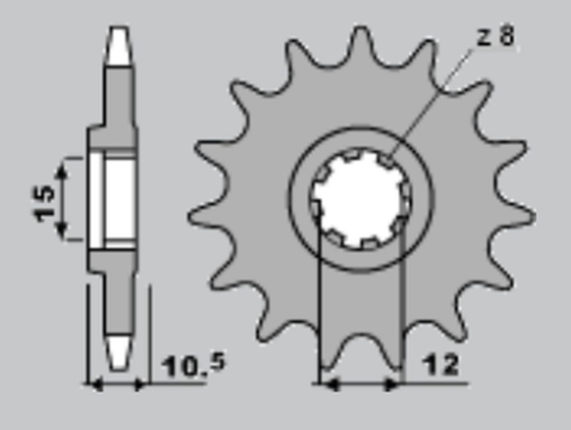 Приводная звезда  APRILIA 50 CHT 59513K