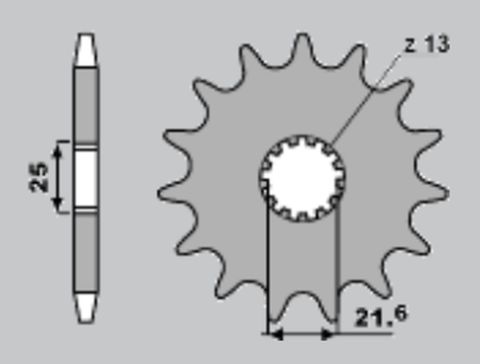Приводная звезда KAWASAKI VN 800 VULCAN '95-'05, SUZUKI GSX-R 1000 '01-'08, SV 1000 '03-'06, TL 1000S/R '97-'02, GSX 1100F '88-'96, GSF 1200/1250 BANDIT '95-'15, GSX 1400 '01-'06 CHT 56617K (JTF519.17)