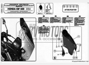 Крепление ветрового стекла Kappa Honda A302A