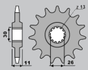 Приводная звезда YAMAHA R1/ FJ 1200/ XJR JR 57915 (JTF579.15)