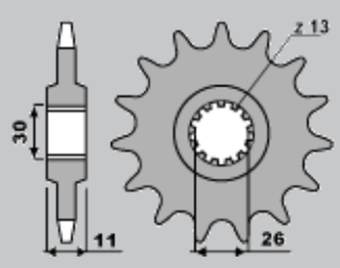 Приводная звезда YAMAHA R1/ FJ 1200/ XJR JR 57915 (JTF579.15)