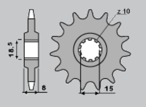 Приводная звезда  APRILIA 50 CHT 59912K