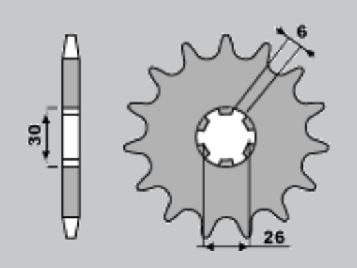 Приводная звезда YAMAHA XS 650 75-83, XS 500 CHT 56817K (JTF568.17)