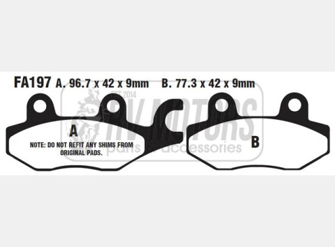 Тормозные колодки EBC FA197HH