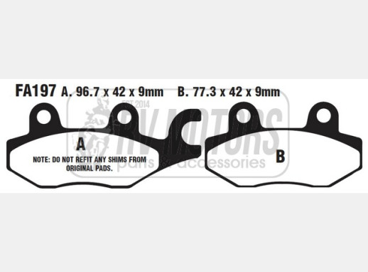 Гальмівні колодки EBC FA197HH