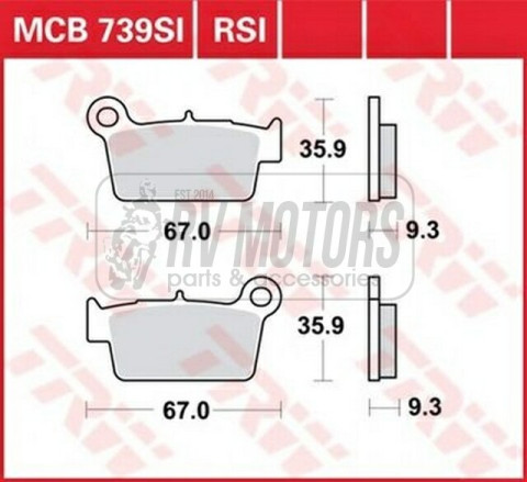 Тормозные колодки TRW LUCAS MCB739SI