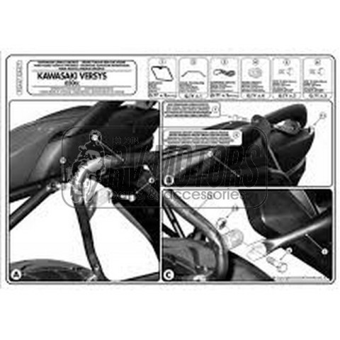 Крепления под боковые кофры KAPPA Monokey Kawasaki Versys KLX447