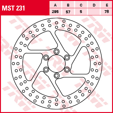 Тормозной диск SUZUKI INTRUDER VS600 (95-97), VS750 (87-91), VS800 (92-00), VS1400 (87-10) TRW LUCAS MST231