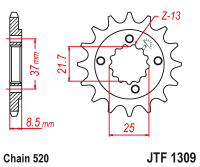 Приводная звезда JT JTF1309.14 (PBR 350)