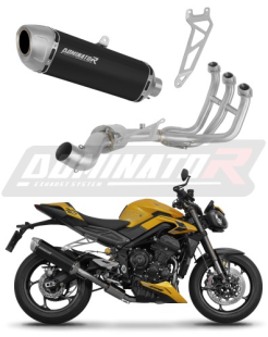 Полная система выхлопа Triumph Street Triple 765 RS 2024 - 2025 DOMINATOR S6 черный