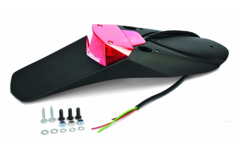 Заднее крыло и стоп сигнал 2,1/5W POLISPORT 8563000001 чёрный 