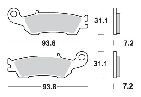 Колодки гальмівні SBS 840RSI (FA450)