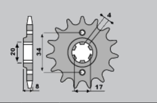 Приводная звезда HONDA XL 250R '84-'87 GROSSKOPF 26712G (JTF278.12)