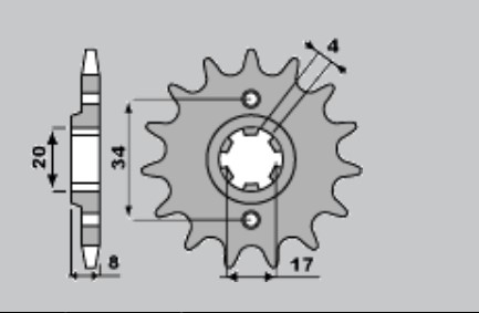 Приводная звезда HONDA XL 250R '84-'87 GROSSKOPF 26712G (JTF278.12)