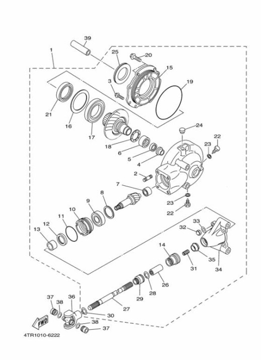 Сальник редуктора Yamaha 93101-30084-00