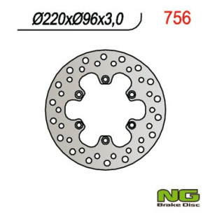 Тормозной диск NG передний KAWASAKI KX 80 '84-'00, KX 85 '01-16, KX 100 '06-16 (220X96X3) NG756
