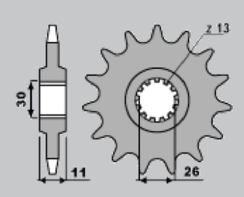 Приводная звезда YAMAHA FZ1 06-13, R1 04-14, FJ1100 1200 CHT 57917K (JTF579.17)