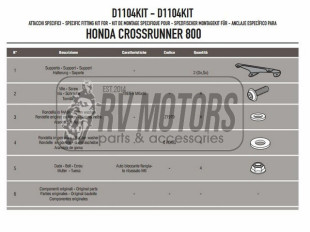 Крепление ветрового стекла Kappa Honda Crossrunner 800 (2011) D1104KIT