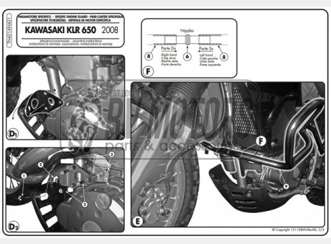 Защитные дуги Kappa Kawasaki KLR 650 KN421