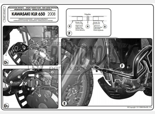 Захисні дуги Kappa Kawasaki KLR 650 KN421