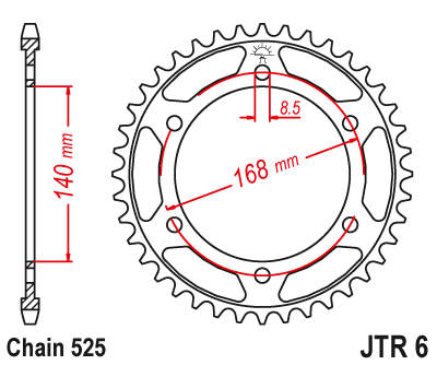 Приводная звезда JT JTR6.42 (PBR 4550)