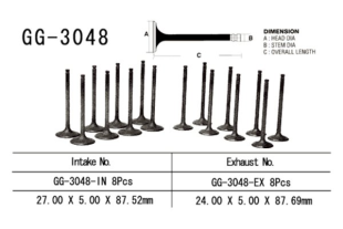 Клапан выпускной SUZUKI GSX 750F 98-06 VESRAH GG-3048-EX