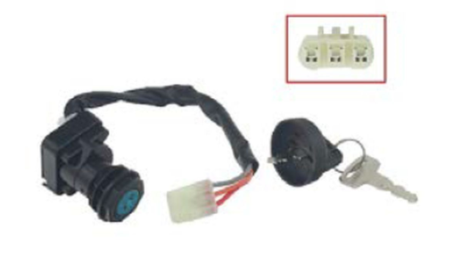 Замок зажигания ARCTIC CAT 250/300/375/400/500 '01-'07, SUZUKI LT-F 250 OZARK '02-'14, LT-Z 400 QUADSPORT '03-'04, LT-F/LT-A 500F '98-'02 QUADRUNNER (OEM: 37110-07G00, 37110-09F00) BRONCO AT-01281