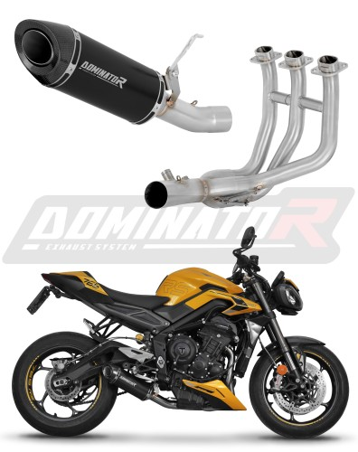 Полная система выхлопа Triumph Street Triple 765 RS 2024 - 2025 DOMINATOR HP8 черный