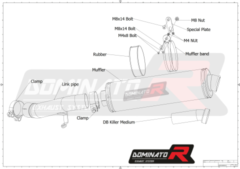Прямоток DOMINATOR BMW R1200GS 2004 - 2009 круглый