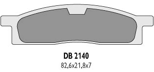 Колодки гальмові DELTA BRAKING DB2140OR-D