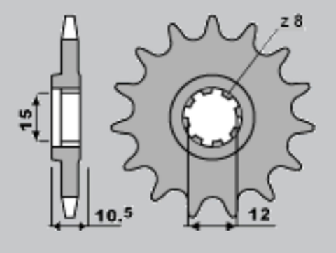 Приводная звезда APRILIA 50 '86-'91 CHT 59512K