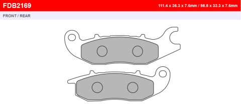 Тормозные колодки FERODO FDB2169EF
