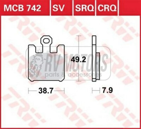 Тормозные колодки TRW LUCAS MCB742SRQ