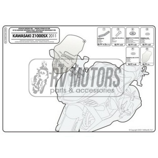 Крепление ветрового стекла Kappa Kawasaki Z1000 SX (11-14) D4100KIT