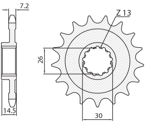 Приводная звезда SUNSTAR 43217 (JTF404.17)