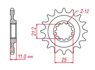 Приводная звезда HUSQVARNA TC/TE 250 '02-'03, TC 450 '02-'10, TC 510 '05-'10, SMR 510 '06-'10 GROSSKOPF 72714G (JTF824.14) 