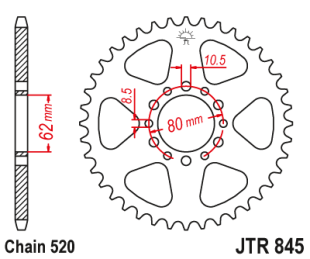 Привідна зірка JT JTR845.46 (PBR 845) 