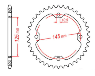 Приводная звезда YAMAHA YFZ 450R '09-'19, YFM 250/350/450/700 RAPTOR MTX 11-5TG-38 (JTR1857.38)