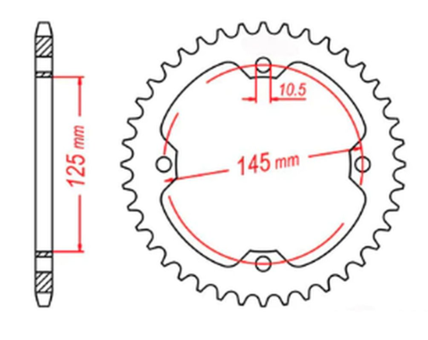 Приводная звезда YAMAHA YFZ 450R '09-'19, YFM 250/350/450/700 RAPTOR MTX 11-5TG-38 (JTR1857.38)