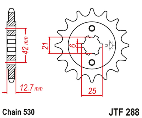 Приводная звезда HONDA CB 550F/K '75-'80 JT JTF288.15